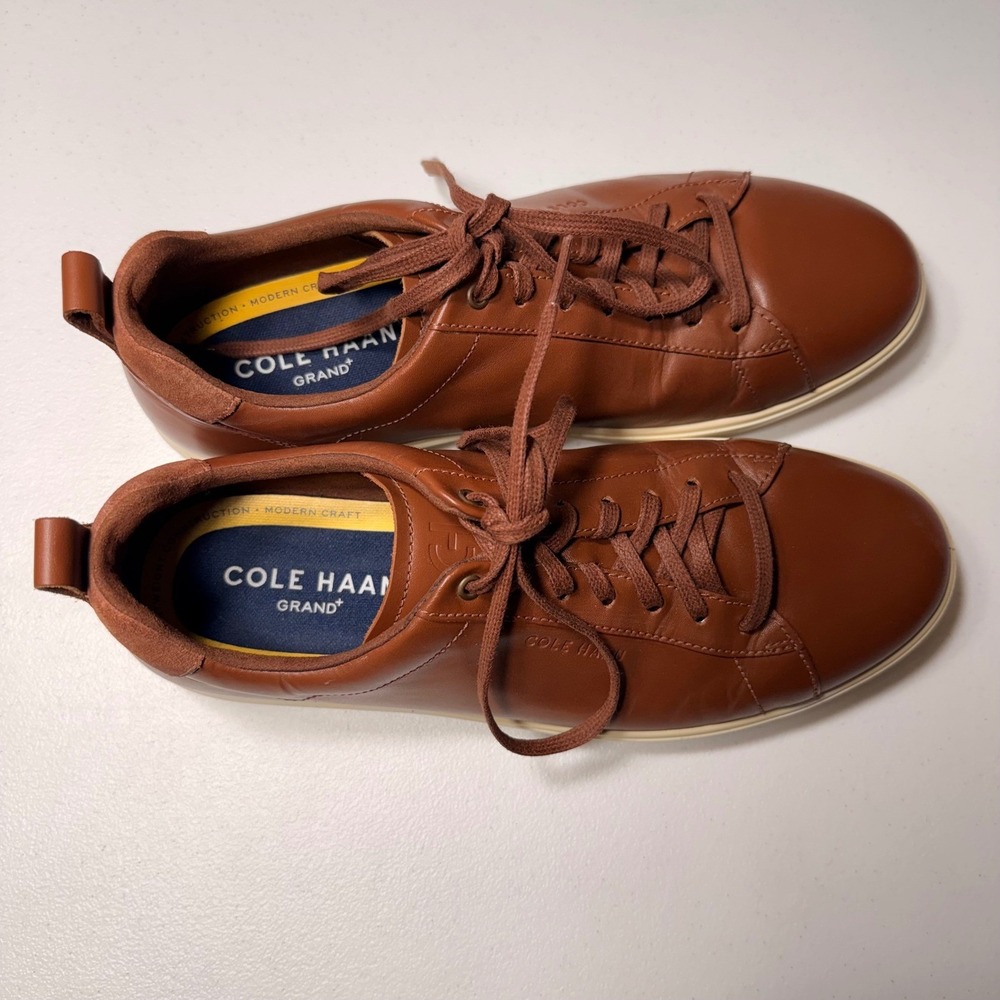 Cole Haan Grand Crosscourt Leather Sneakers Brown British Tan C36924 Mens 9 M - Picture 12 of 12